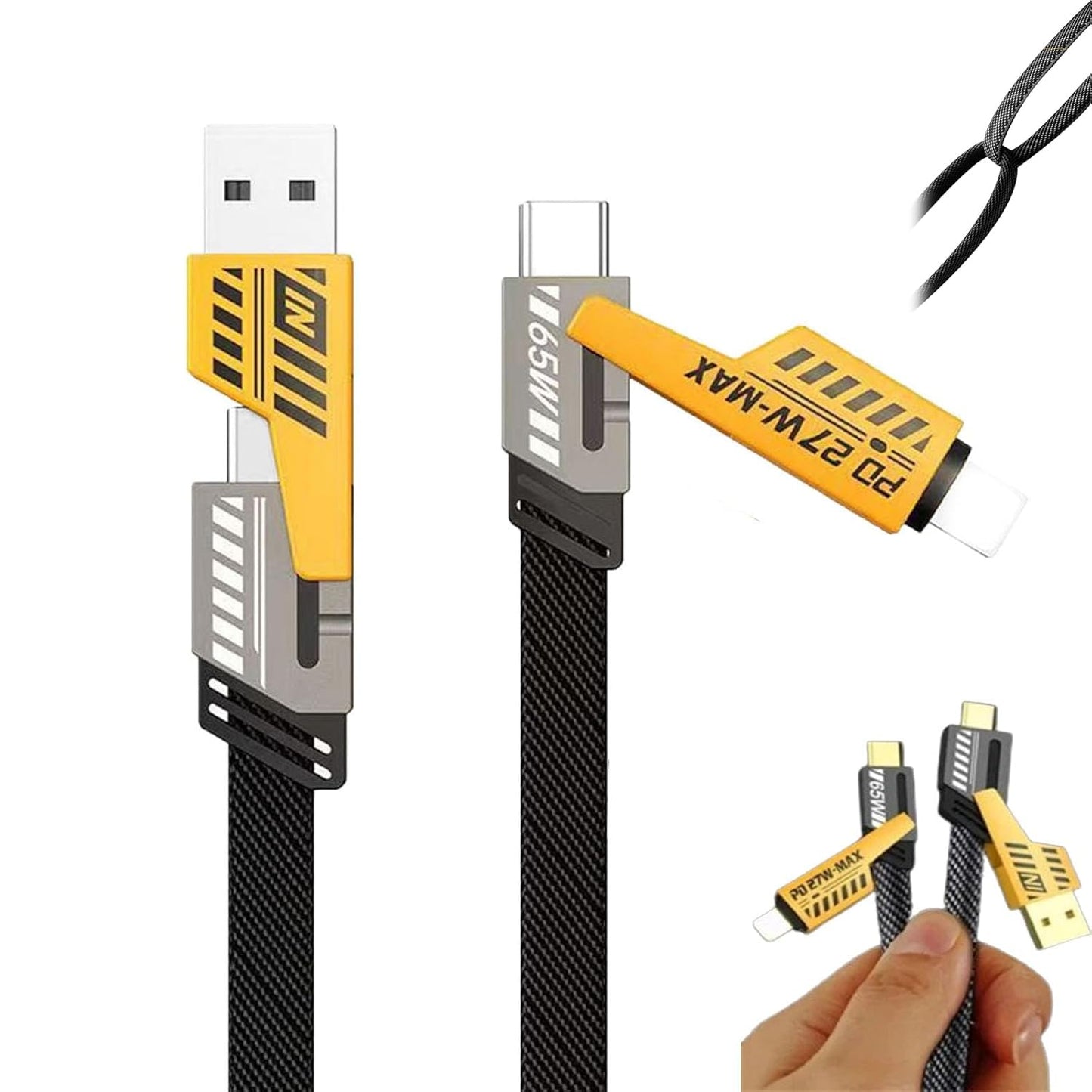 CABLE DE CARGA 65W 4 EN 1